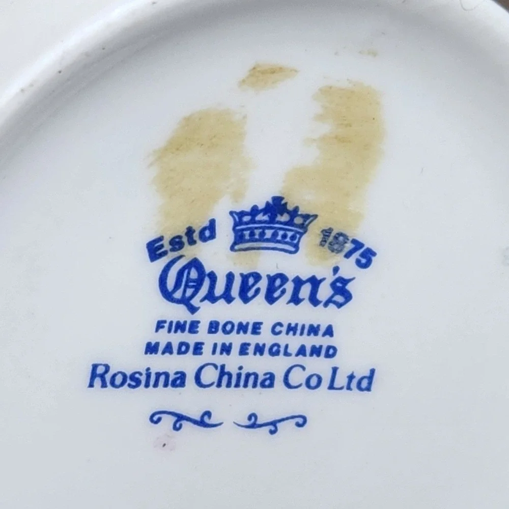 VTG Queens Rosina Bone China Tea Mug‎ White Dogwood Floral England